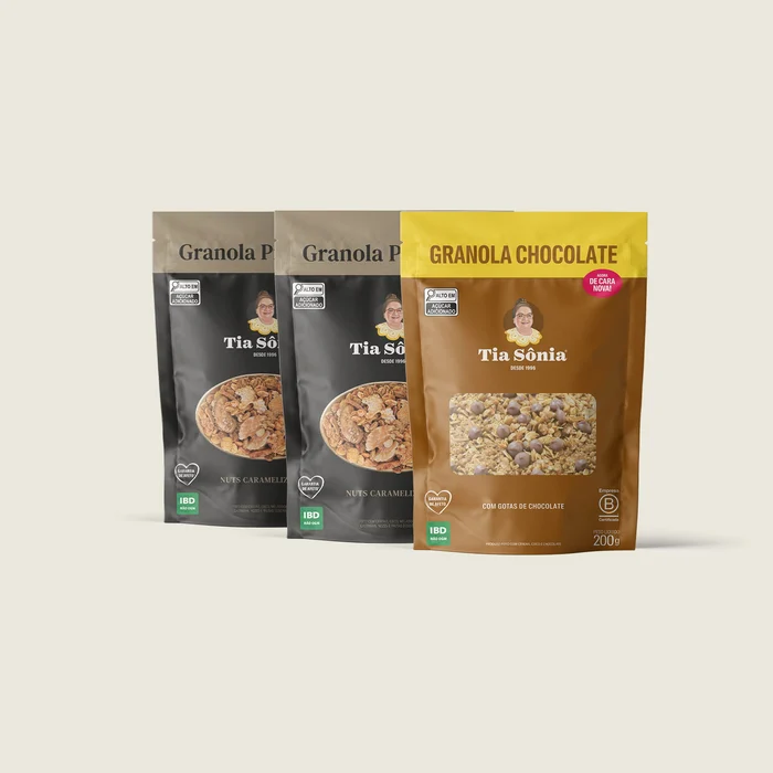 Kit granola premium com chocolate