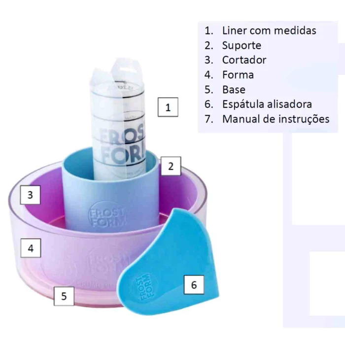 Kit Frost Form Starter Plus para Bolo Redondo 20cm (7pcs) - Cake Brasil_D