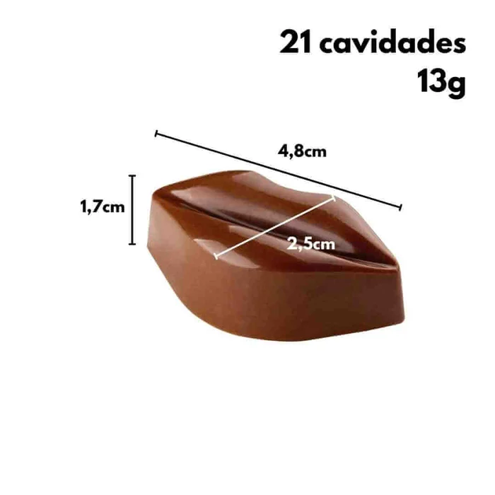 Forma de Chocolate em Poliestireno Beijo (13g) - Allonsy_03