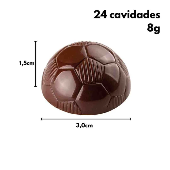 Forma de Chocolate em Poliestireno Bola de Futebol (8g) - Allonsy_03