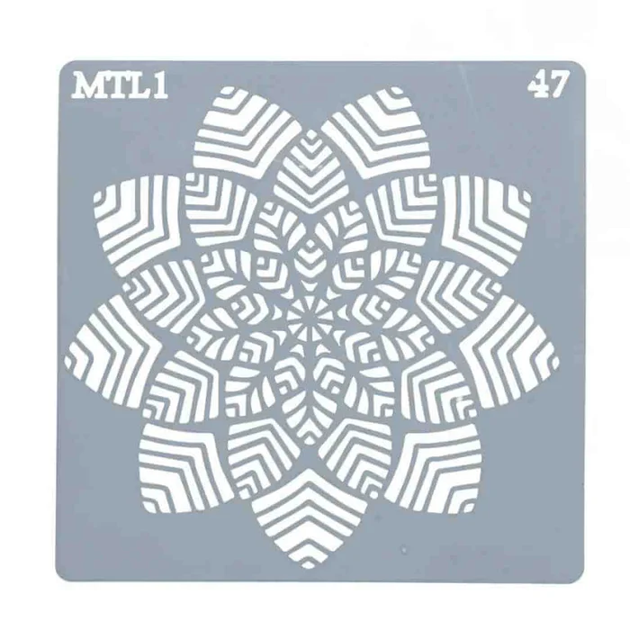 Stencil Mandala Fractal (15 x 15cm) - Allonsy