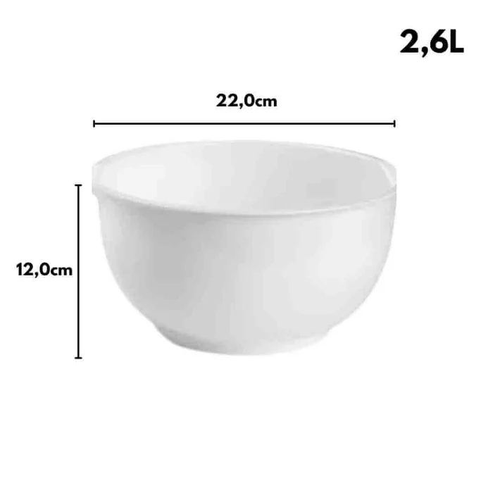 Conjunto de Bowls em Plástico Branco (3pcs) - Allonsy_02