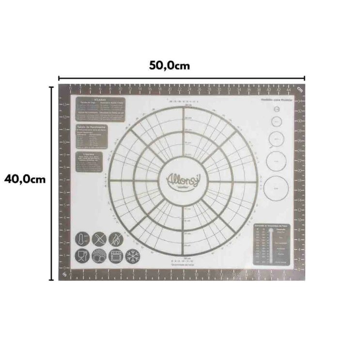 Tapete de Silicone com Fibra de Vidro Doçaria (40 x 50cm) - Allonsy_02