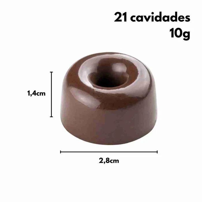 Forma de Chocolate em Poliestireno Rosquinha (10g) - Allonsy (3)