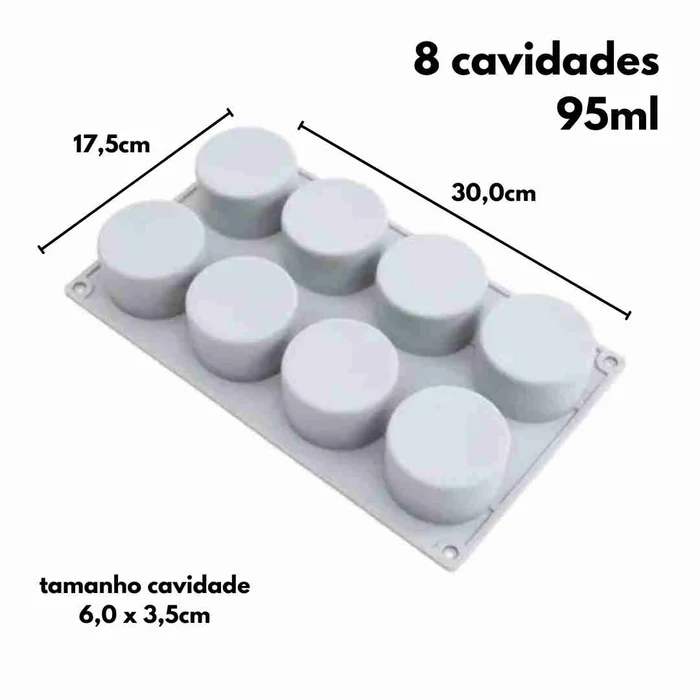 Forma de Silicone Redonda Reta (95ml) - Allonsy (2)