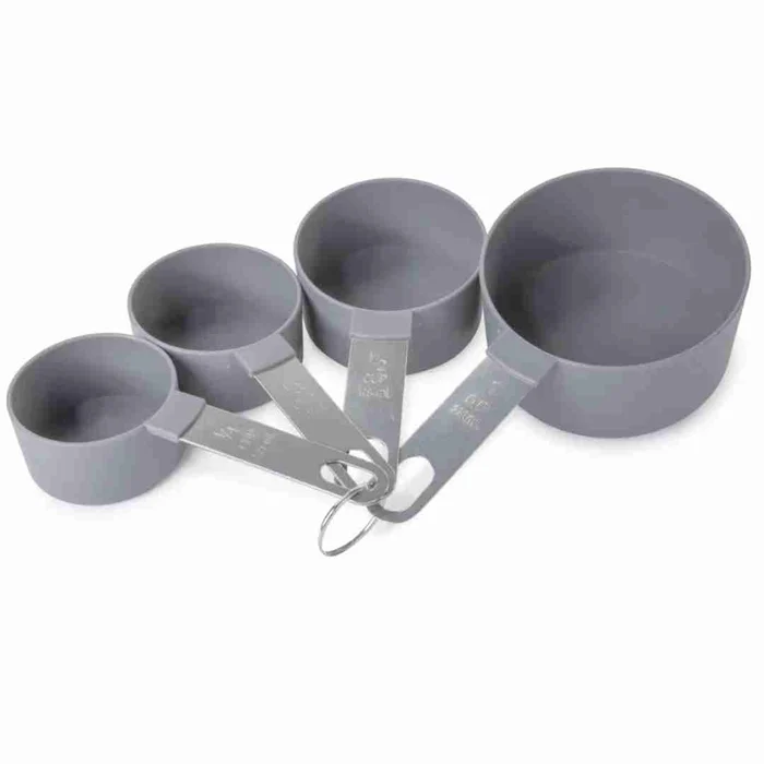 Xícaras Medidoras em Plástico e Inox (4pcs) - Allonsy