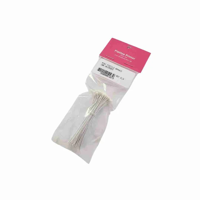 Pistilo para Flor Mini 1 Ponta Branco (100uni) - Pistilos Primor (5)