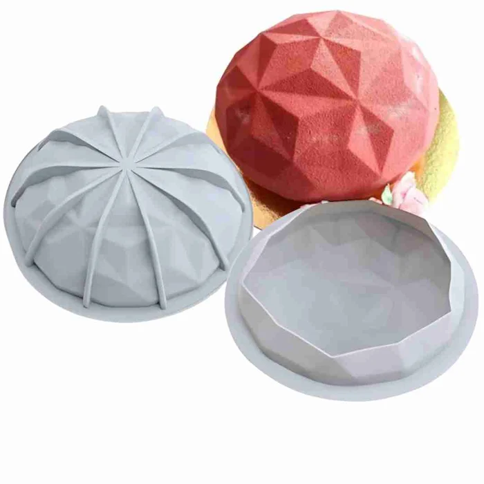 Forma de Bolo em Silicone Origami Redonda (1500ml) - Allonsy