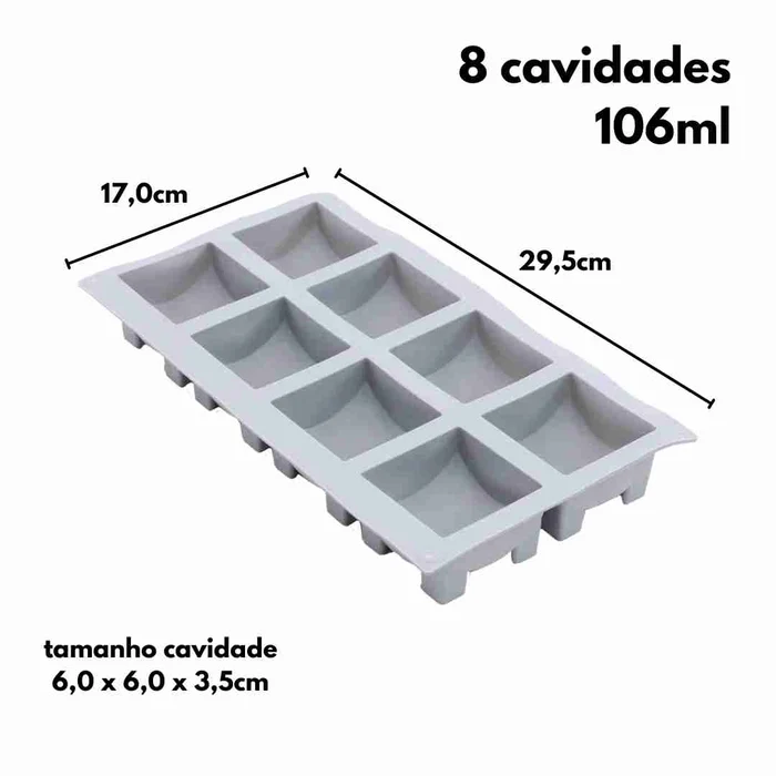 Forma de Silicone Esfera Quadrada (106ml) - Allonsy (2)