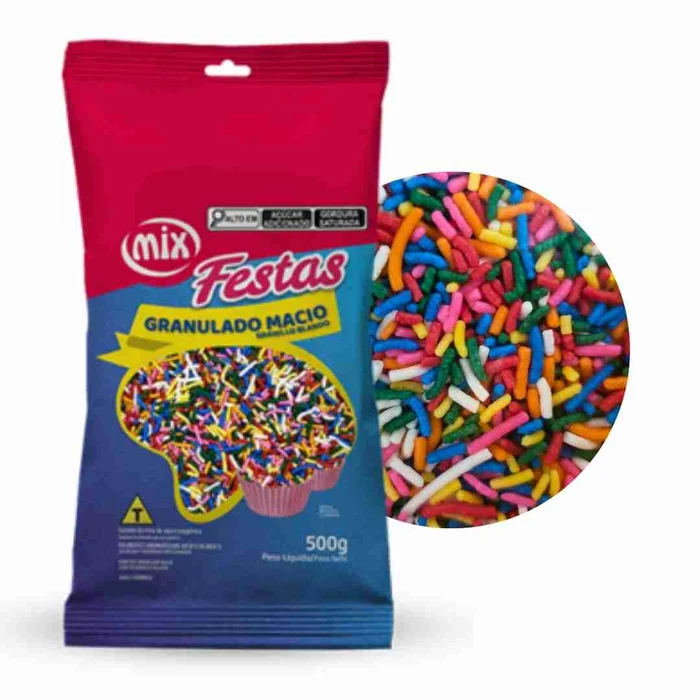 Granulado Macio Misto Colorido (500g) - Mix