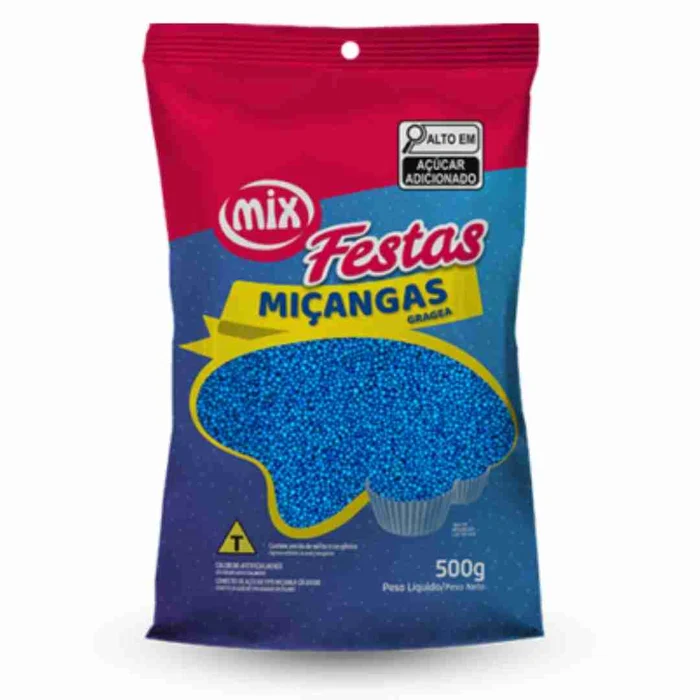 Confeito Miçanga Azul (500g) - Mix (4)