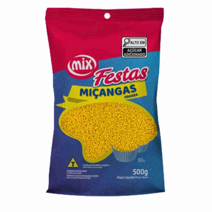 Confeito Miçanga Amarela (500g) - Mix (4)