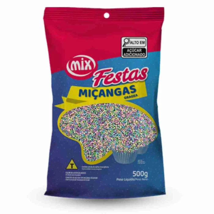 Confeito Miçanga Candy Colors (500g) - Mix(4)