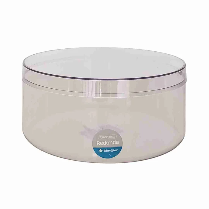 Cake Box Cristal Redonda com Tampa (2L) - BlueStar