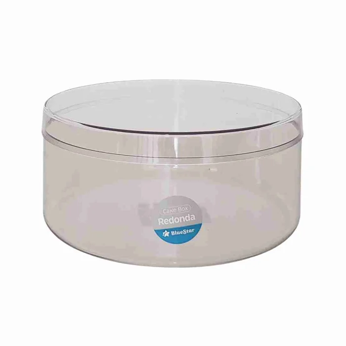 Cake Box Cristal Redonda com Tampa (1,5L) - BlueStar