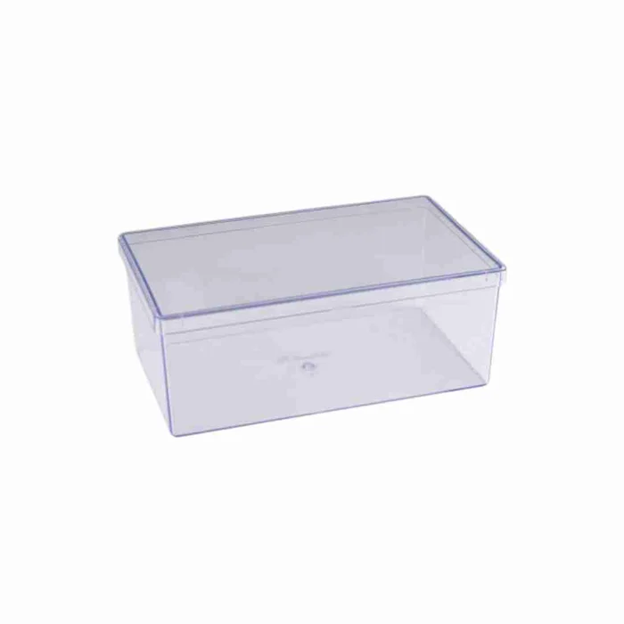 Cake Box Cristal Retangular com Tampa (500ml) - BlueStar