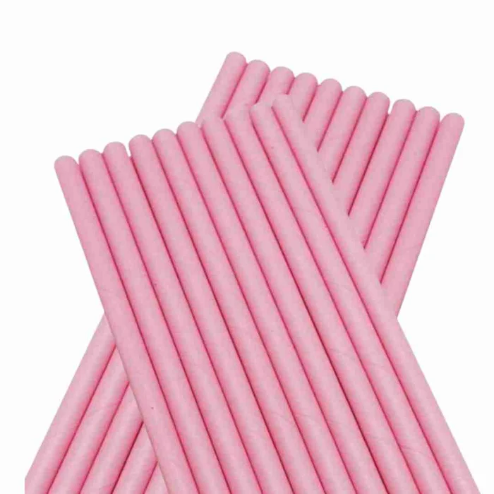 Canudo de Papel Liso Rosa (20uni) - BWB (2)