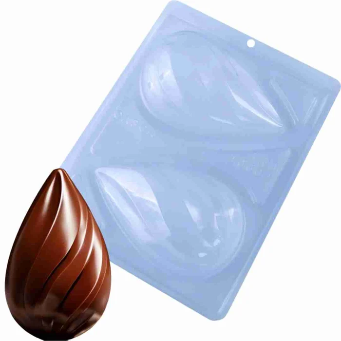 Forma de Chocolate Ovo de Páscoa Elegance Acetato com Silicone (250g) - BWB