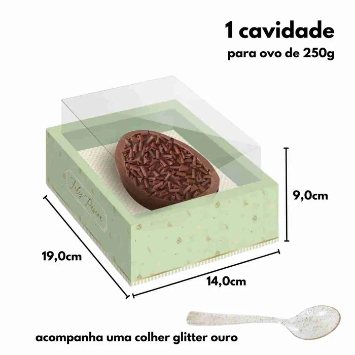 Caixa Moldura Ovo de Colher Quinn Verde 250g (6uni) - Cromus (2)