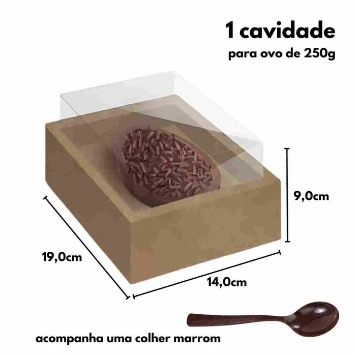 Caixa Moldura Ovo de Colher Kraft 250g (6uni) - Cromus (2)