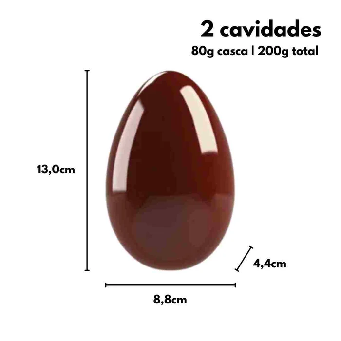 Forma de Chocolate em Policarbonato Ovo de Páscoa (200g) - Gramado Injetados (2)
