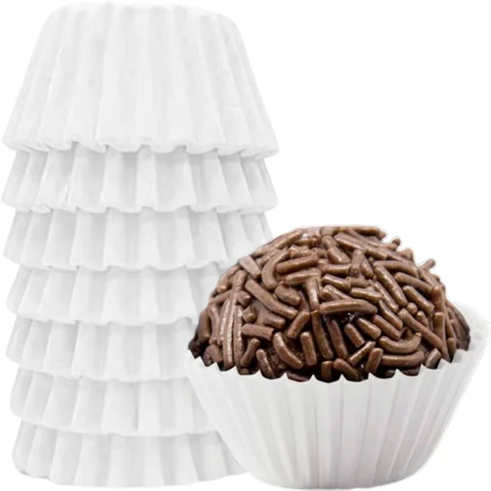 Forminha de Brigadeiro em Papel n°3 Branco (100uni) - Mago