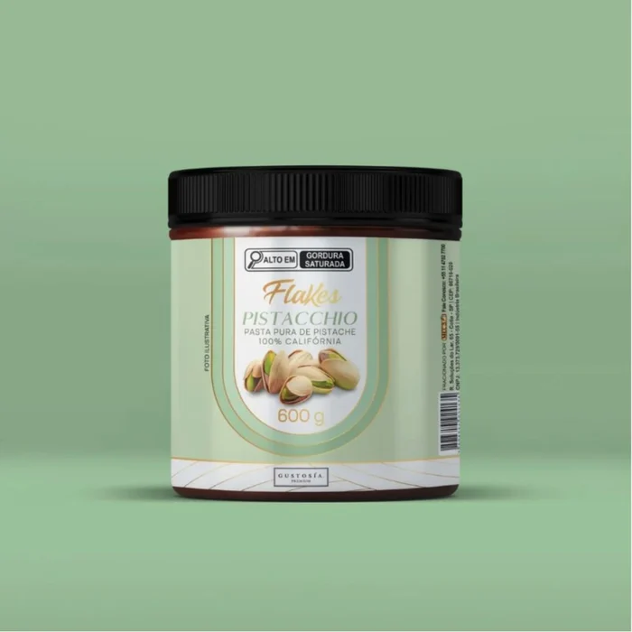 Pasta Saborizante Flakes Pistache 100% Califórnia (600g) - Gustosia Premium (2)