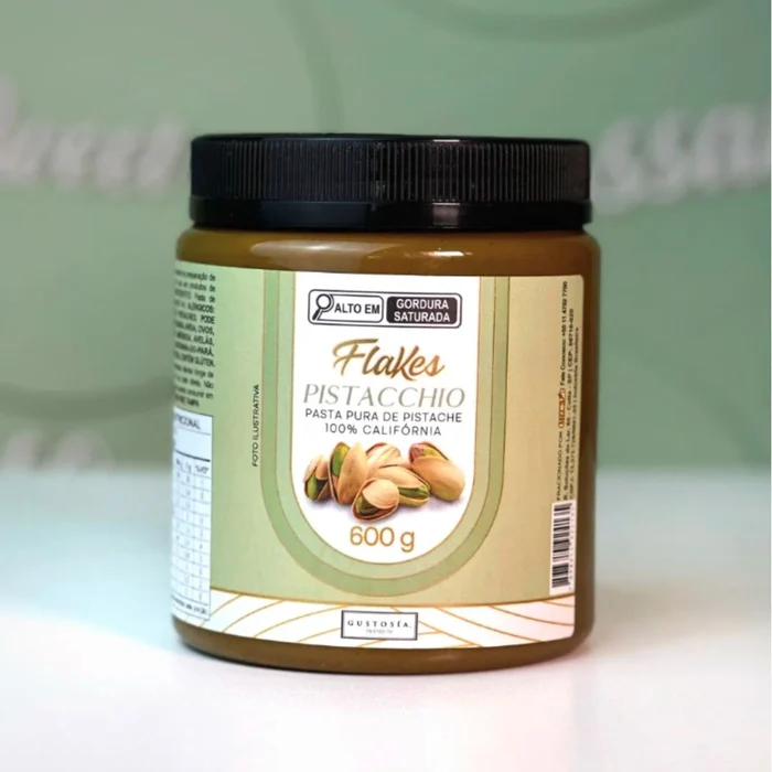 Pasta Saborizante Flakes Pistache 100% Califórnia (600g) - Gustosia Premium (3)