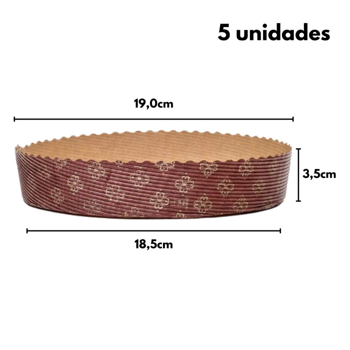 Forma de Bolo Caseirinho Papel Forneável Redondo 600g (5uni) - MarcCart (2)