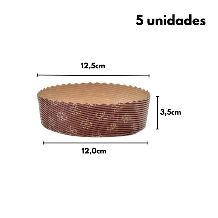 Forma de Bolo Caseirinho Papel Forneável Redondo 200g (5uni) - MarcCart (2)