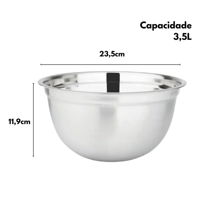 Tigela Bowl em Inox (3,5L) - Hercules (2)