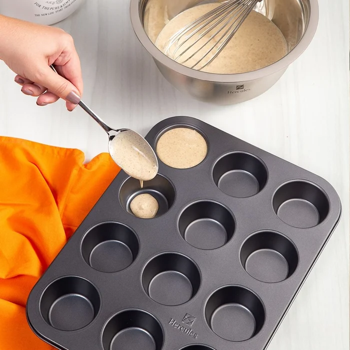 Forma Assadeira Antiaderente para 12 Cupcakes/Muffins - Hercules (4)