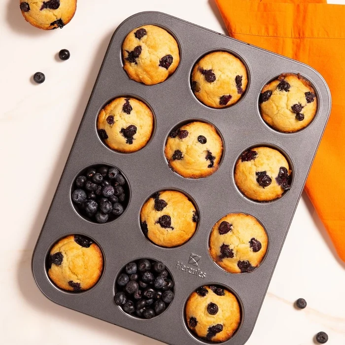 Forma Assadeira Antiaderente para 12 Cupcakes/Muffins - Hercules (5)