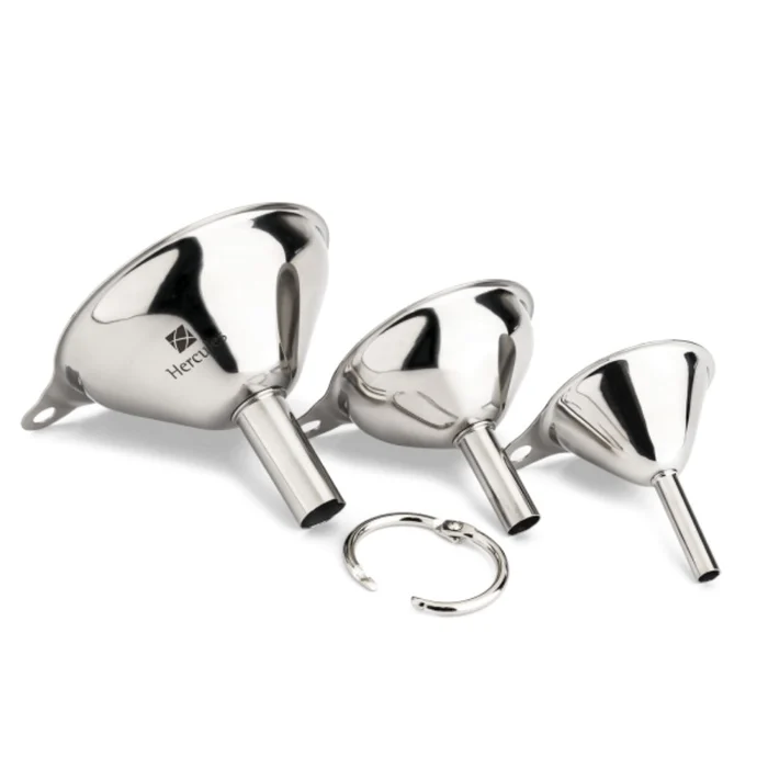 Conjunto Mini de Funil Dosador em Inox (3pcs) - Hercules