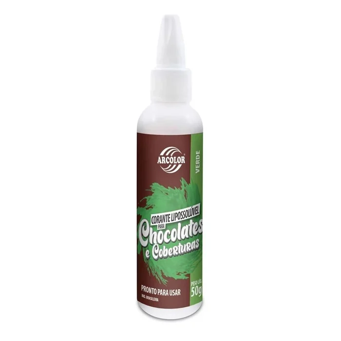 Corante Lipossolúvel para Chocolates e Coberturas Verde (50g) - Arcolor