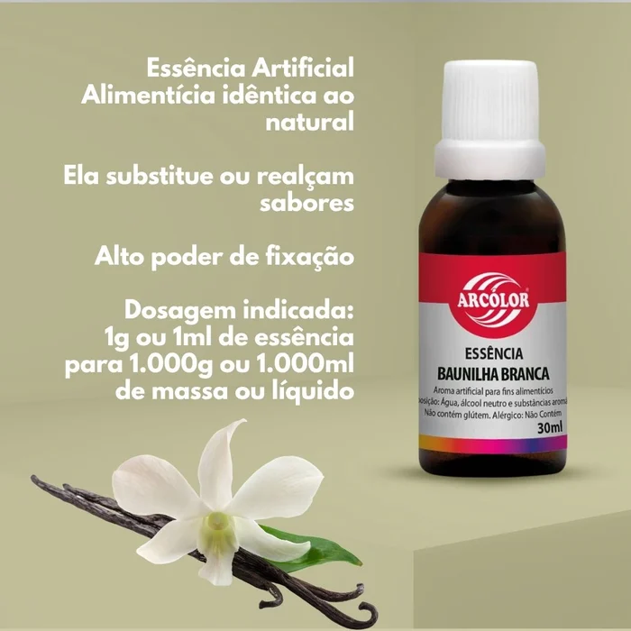Essência Baunilha Branca (30ml) - Arcolor (3)