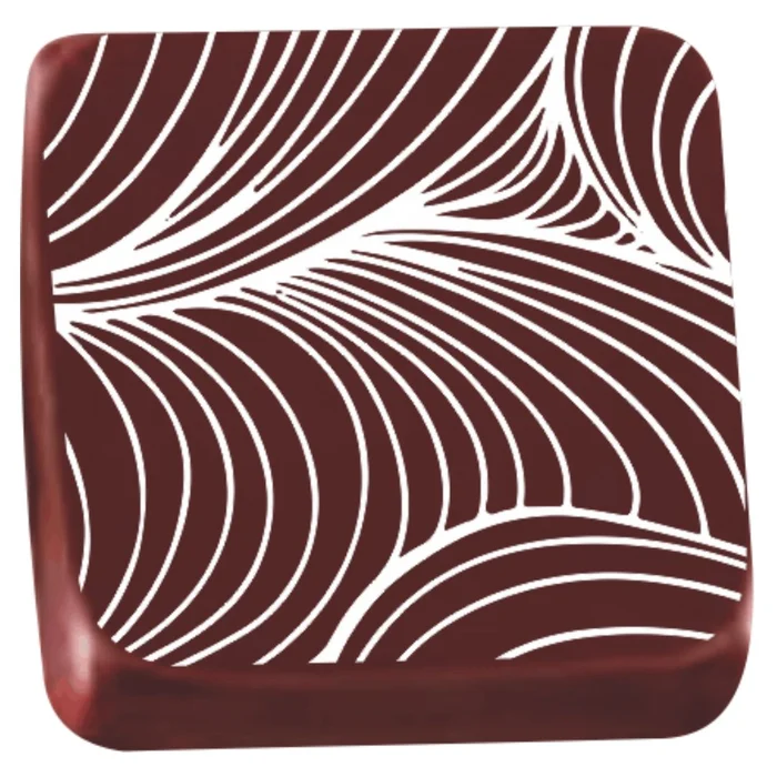 Transfer para Chocolate (40 x 30cm) - Abstrato 2 Branco