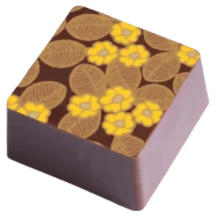 Transfer para Chocolate (40 x 30cm) - Flor 2 Amarelo (2)