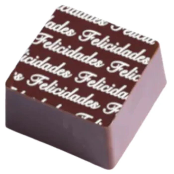 Transfer para Chocolate (40 x 30cm) - Felicidades Branco (2)