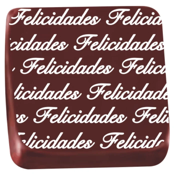 Transfer para Chocolate (40 x 30cm) - Felicidades Branco