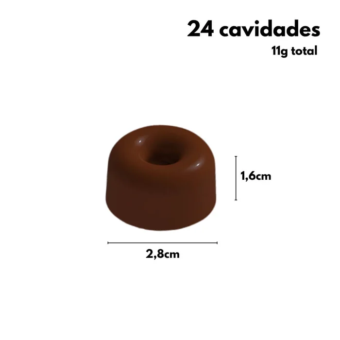 Forma de Chocolate em Policarbonato Bombom Cherry (11g) - Gramado Injetados (2)