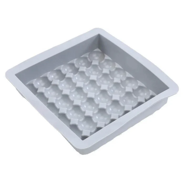Forma de Bolo em Silicone Quadrado com Bolhas 1400ml - Allonsy A