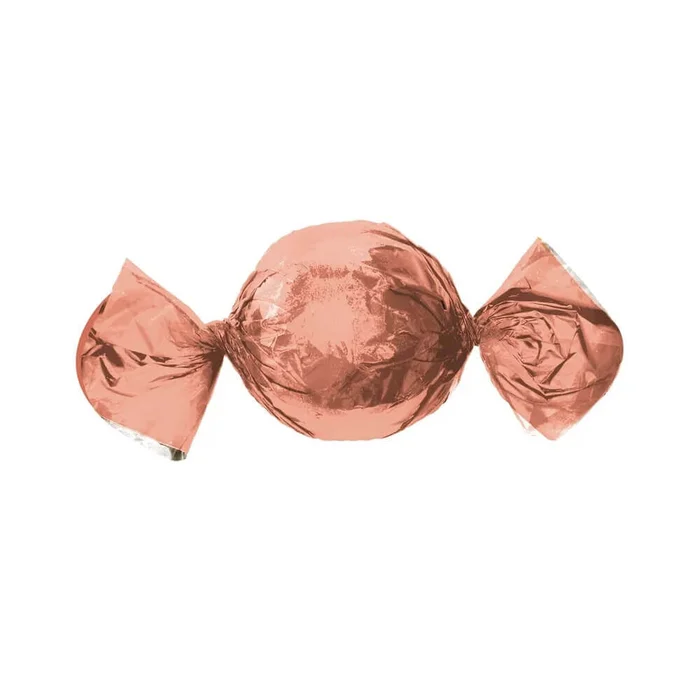 Papel Metalizado para Embrulhar Trufas 14,5 x 15,5cm 100uni Rose Gold - Cromus