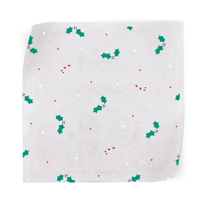 Papel Manteiga Natal Azevinho 45 x 70cm 20uni - Cromus