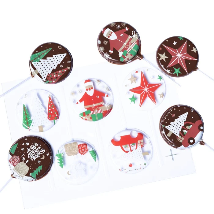 Forma Decorativa Blister Pirulito Estrela e Árvore de Natal (5 cavidades) - Stalden (4)