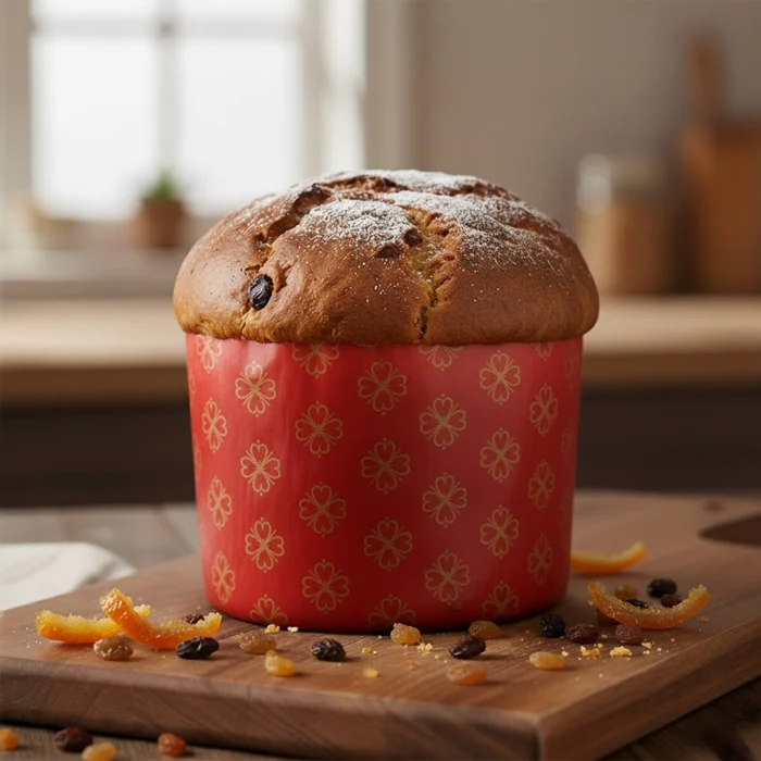 Forma para Panetone 250g Vermelho 10uni - Ultrafest C