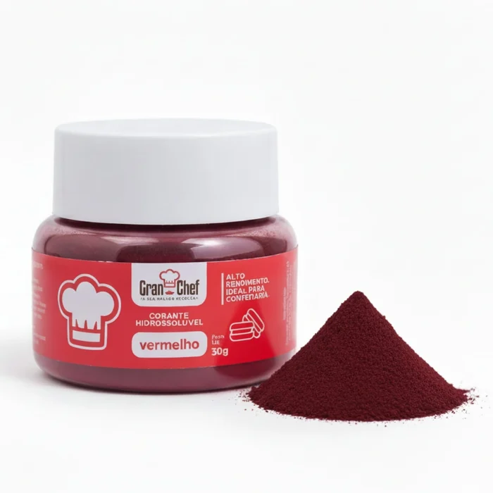 Corante Hidrossoluvel em Po 30g Vermelho - Gran Chef B