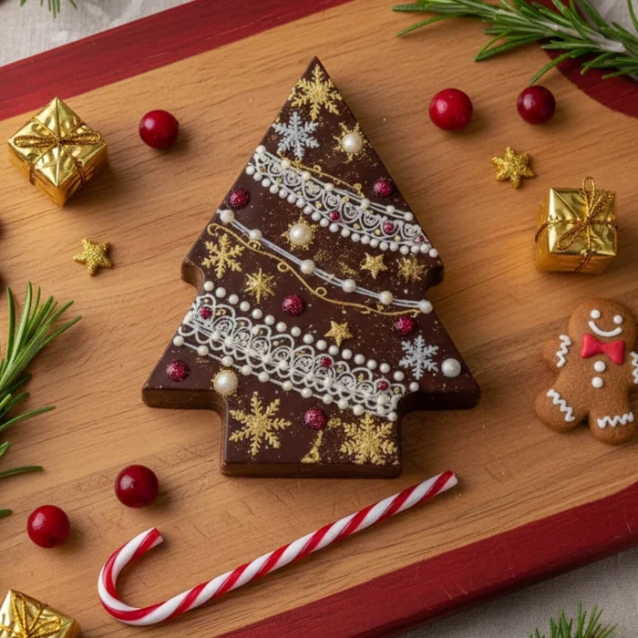Forma de Chocolate Árvore de Natal para Rechear 400g Acetato e Silicone - BWB