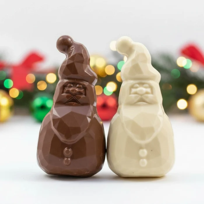 Forma de Chocolate Papai Noel Lapidado 140g Acetato e Silicone - BWB