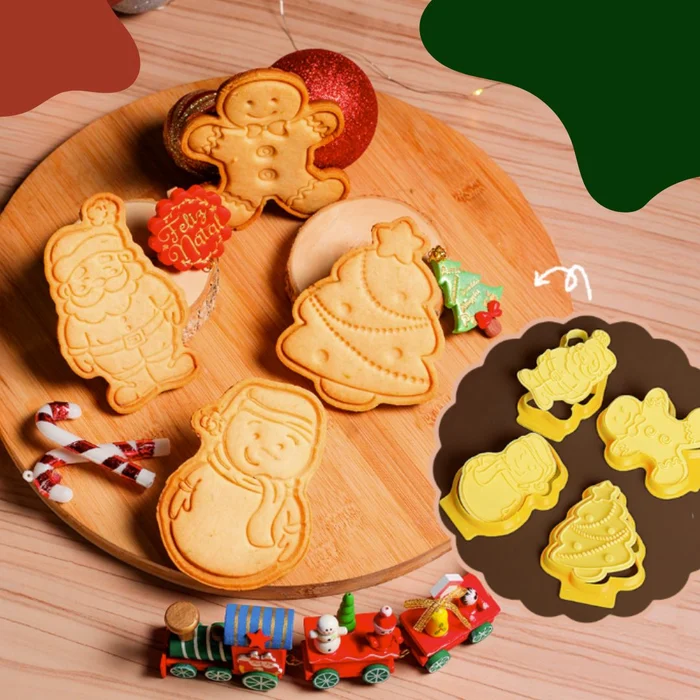 Cortador com Carimbo Árvore de Natal (2pcs) - BlueStar (5)